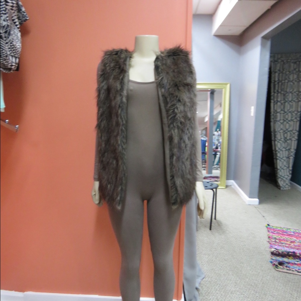 Faux fur vest